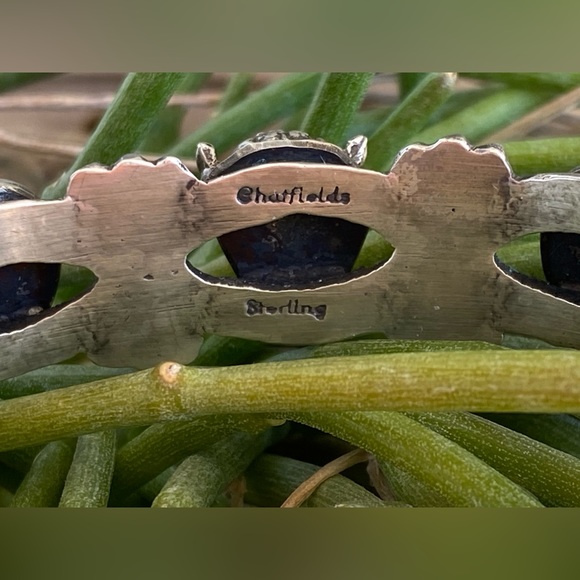 Sterling Turquoise & Buffalo Head Sandcast Cuff - Picture 7 of 8